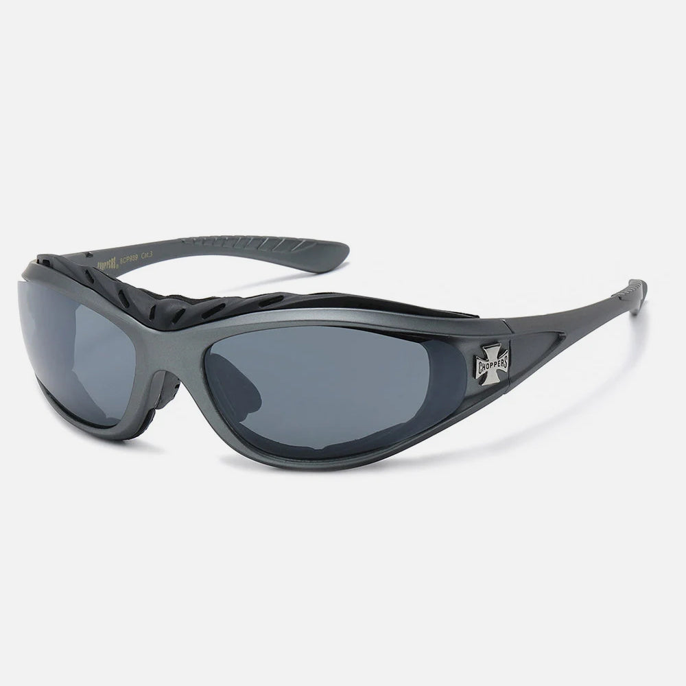 Choppers Biker Padded Sunglasses charcoal