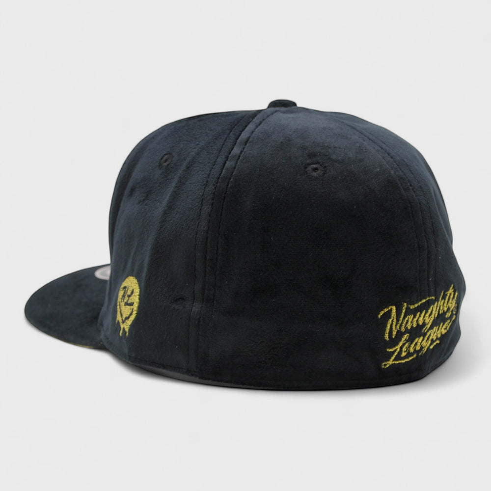 Naughty League Las Vegas Gold Diggers Fitted velvet black/gold - Shop-Tetuan