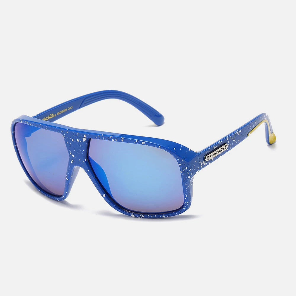 Biohazard Oval Sunglasses blue