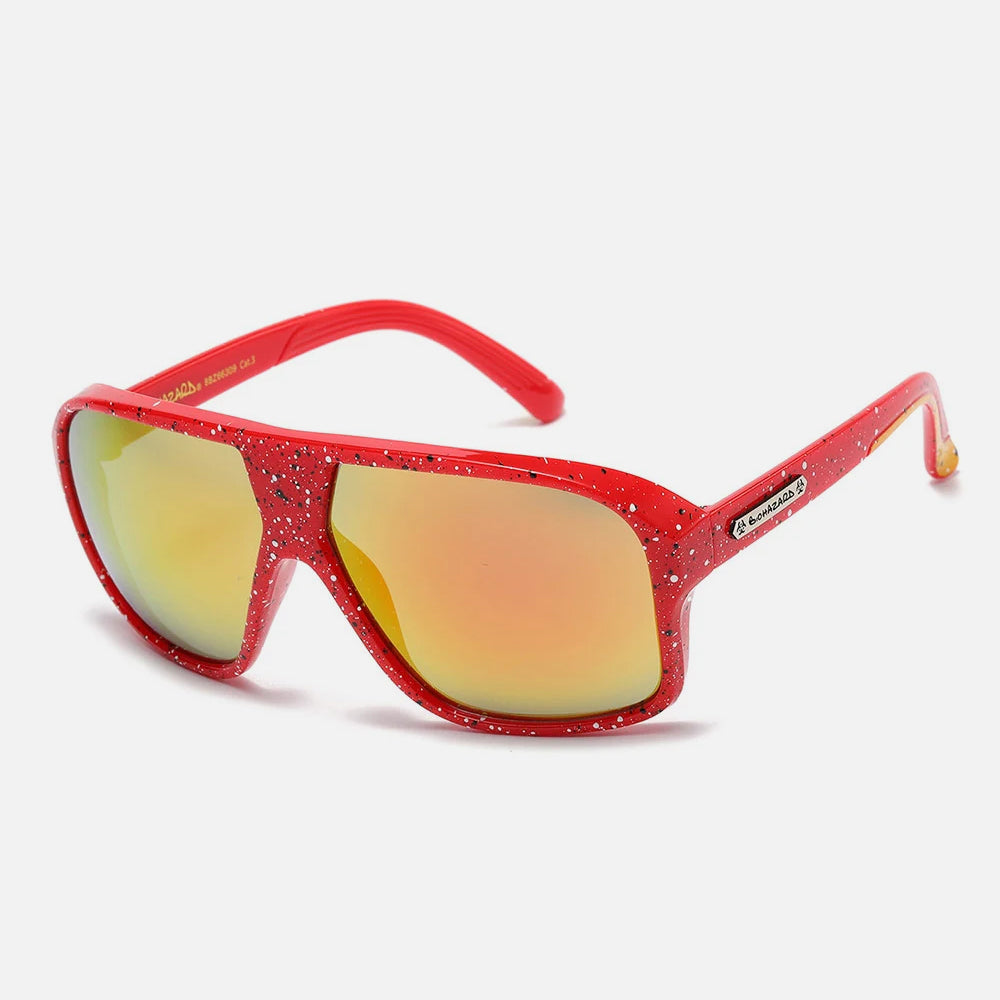 Biohazard Oval Sunglasses red
