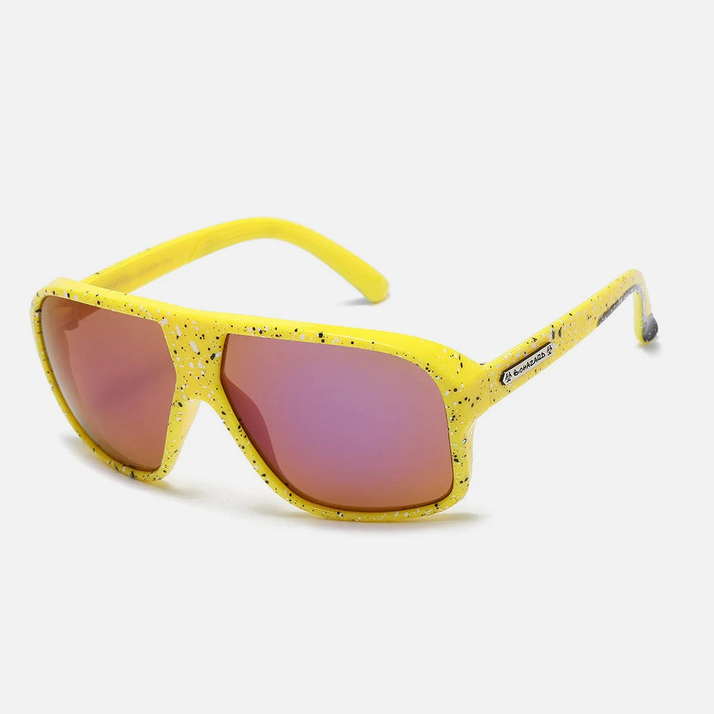 Biohazard Oval Sunglasses yellow