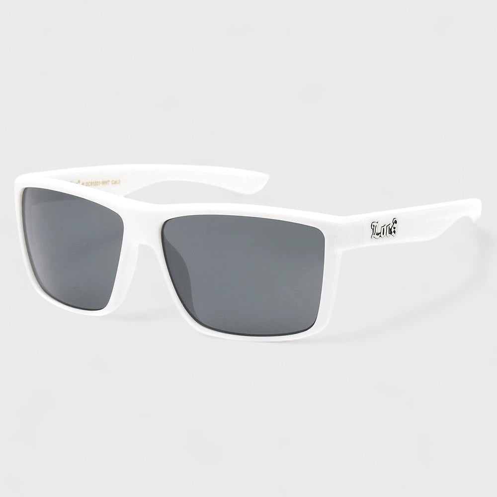 Locs Rectangle White Frame Sunglasses white - Shop-Tetuan