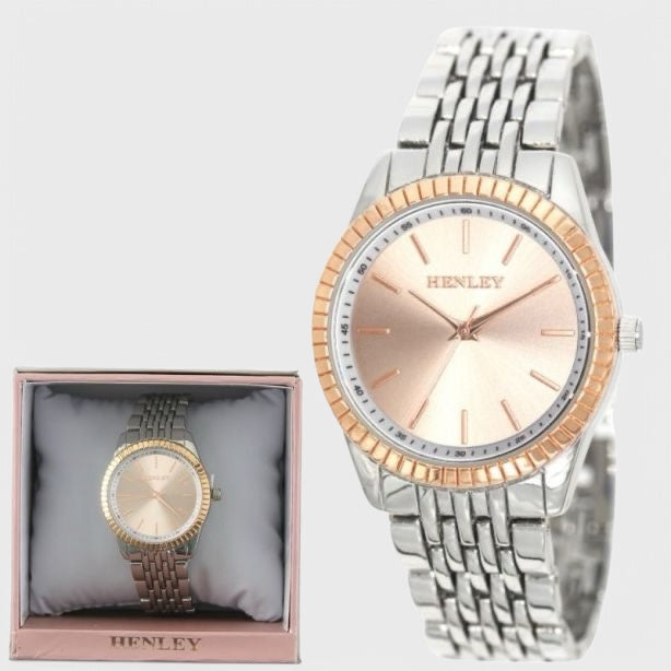 Henley Ladies Metal Bracelet Watch silver/rose gold - Shop-Tetuan