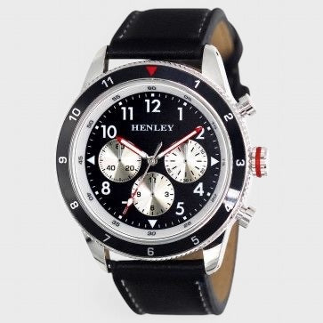 Henley Sports Polished Coloured Stitch Multi Eye Watch black/black - Shop-Tetuan