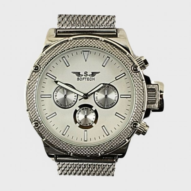 Softech Round Mesh Bracelet Watch silver/silver - Shop-Tetuan