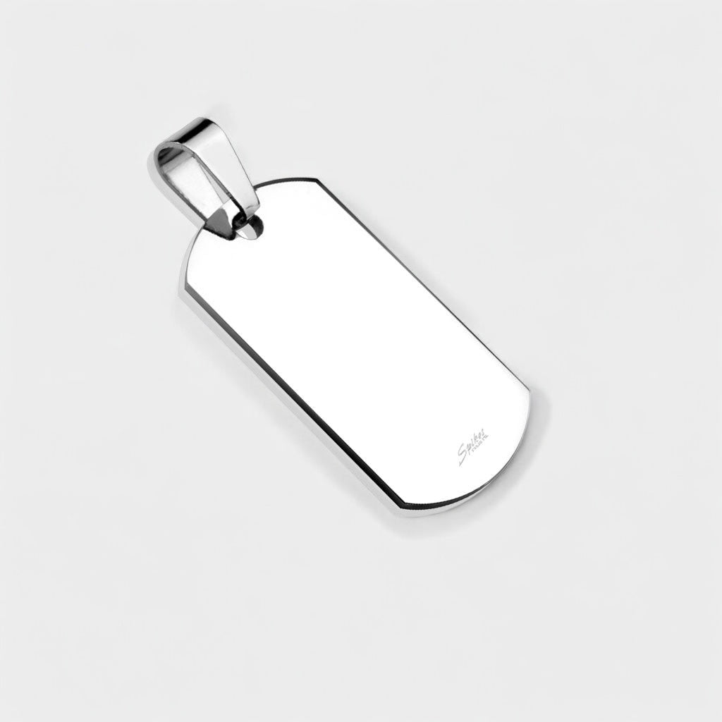 Plain Dog Tag (Small Size) Pendant steel - Shop-Tetuan