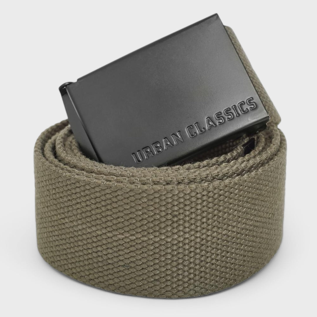 Urban Classics Canvas Belts olive/black - Shop-Tetuan