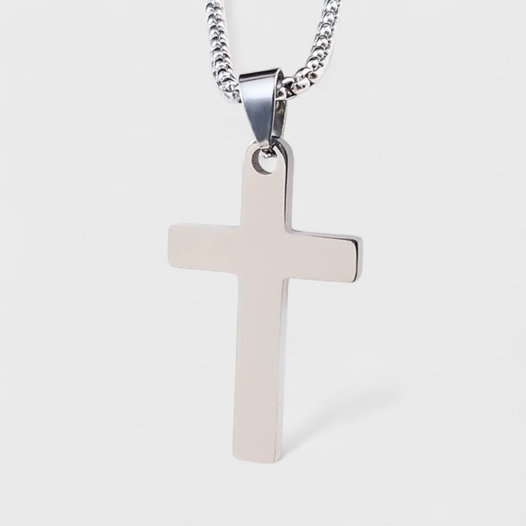 Basic Cross Pendant Chain silver - Shop-Tetuan