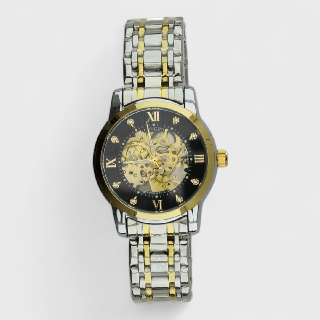 Longbo Automatic Watch with Metal Bracelet Metal 2-tone D4 silver/gold - Shop-Tetuan