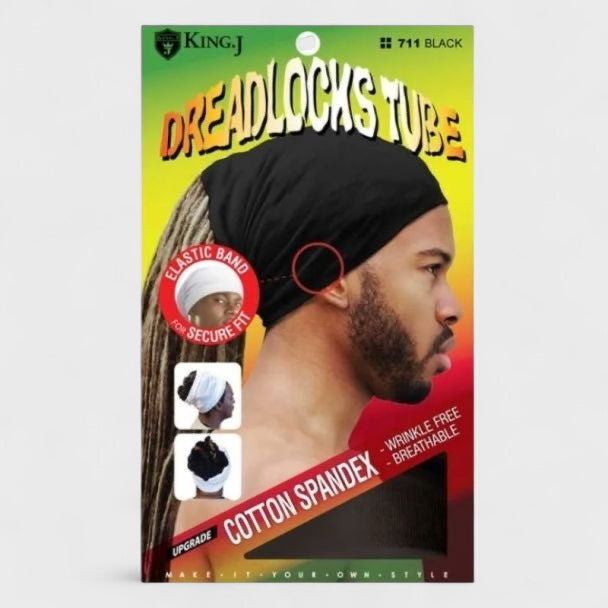 King.J Unisex Cotton Spandex Dreadlocks Tube black - Shop-Tetuan