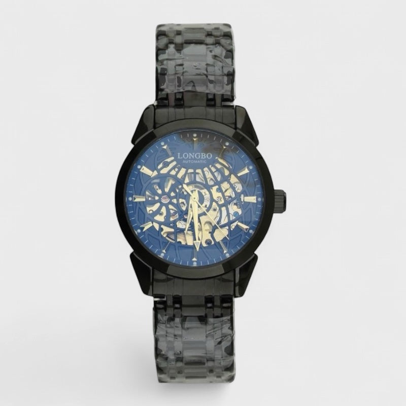 Longbo Automatic Watch with Metal Bracelet Metal Gun D3 black - Shop-Tetuan