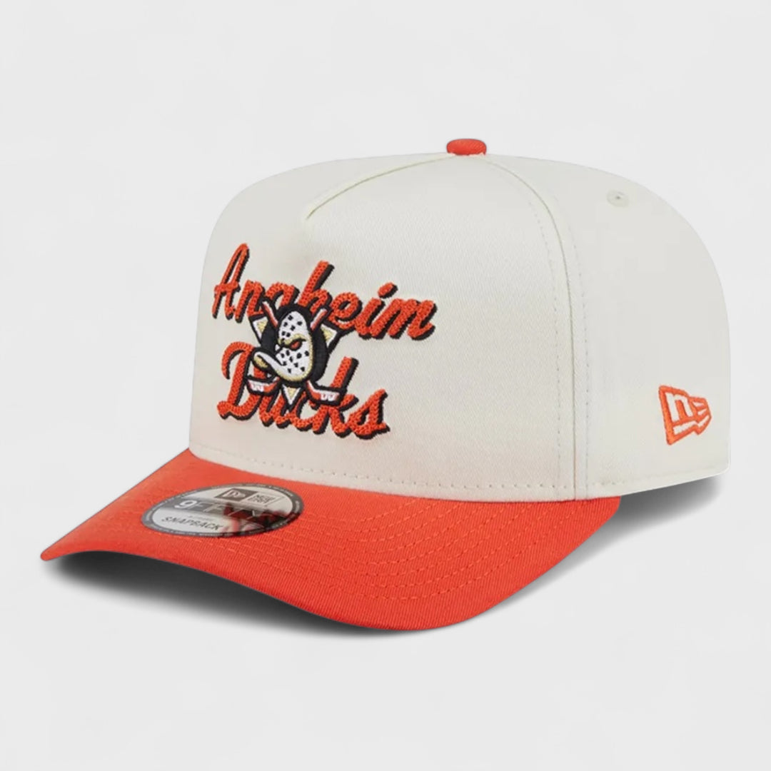 New Era 9Fifty A-Frame Chainstitch A Mighty Ducks white/orange - Shop-Tetuan