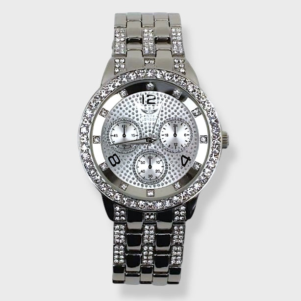 NY London Round Metal Bracelet Watch silver - Shop-Tetuan