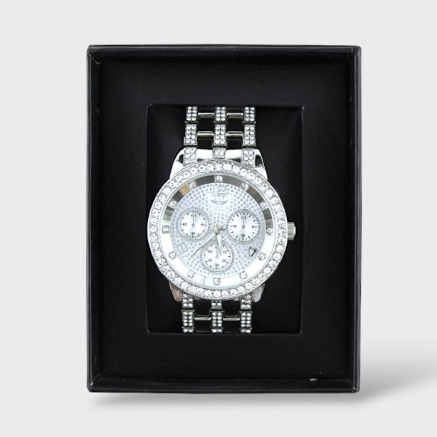 NY London Round Metal Bracelet Watch silver - Shop-Tetuan