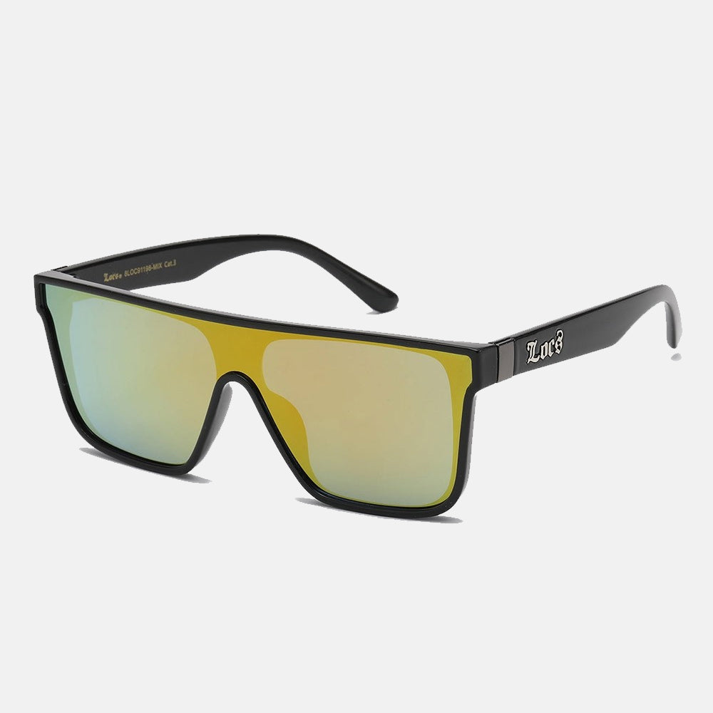 Locs Rectangle Sunglasses black/yellow - Shop-Tetuan