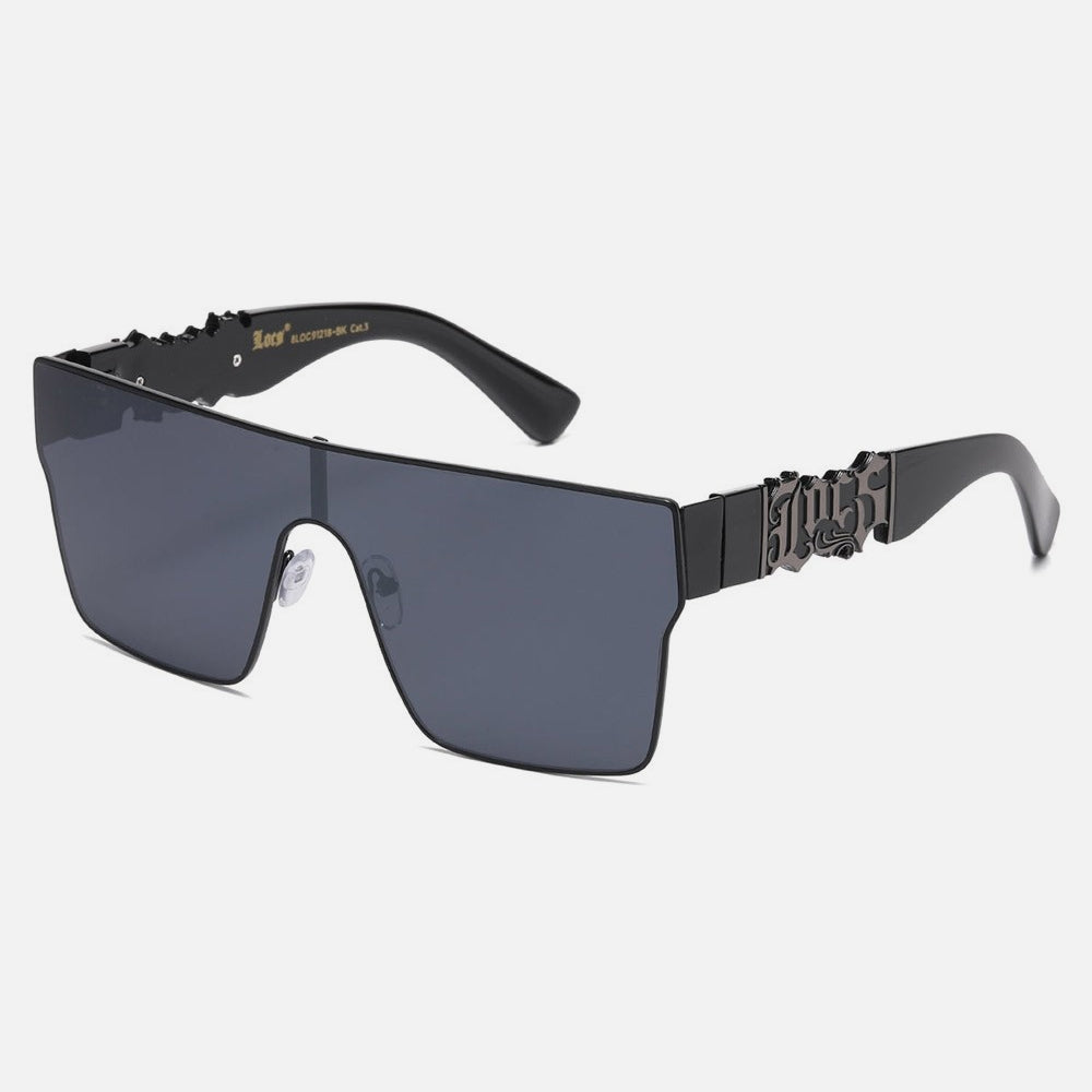 Locs Shield Sunglasses black/black - Shop-Tetuan