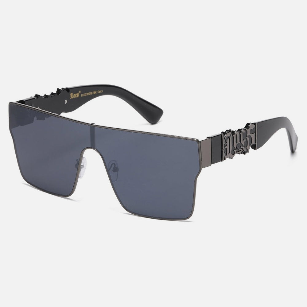 Locs Shield Sunglasses grey/black - Shop-Tetuan