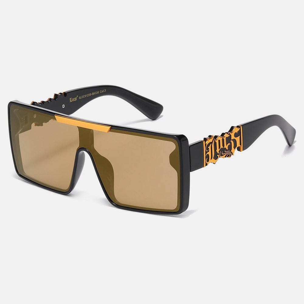 Locs Shield Squared Sunglasses black/brown - Shop-Tetuan