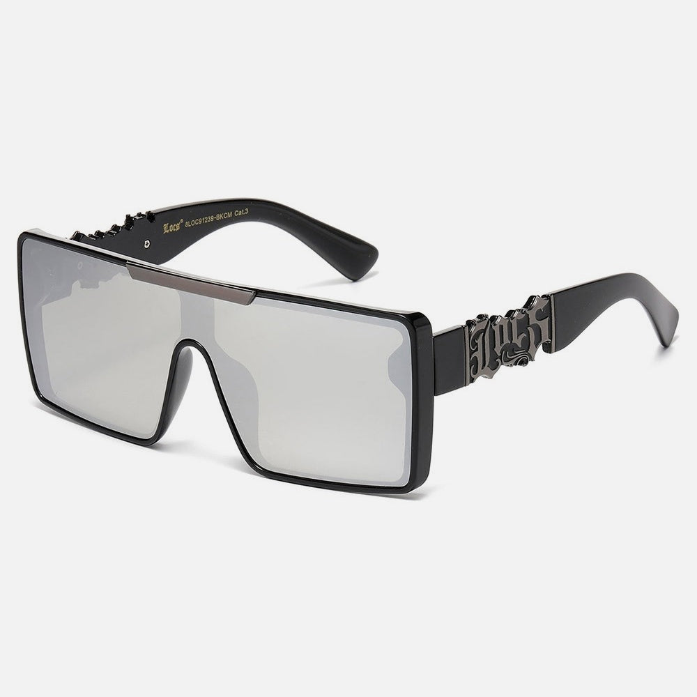 Locs Shield Squared Sunglasses black/mirror - Shop-Tetuan