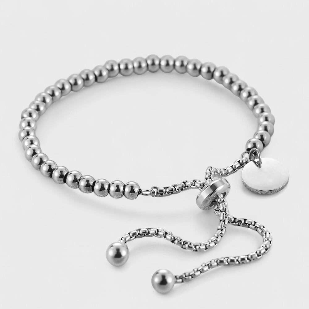 Small Steel Bead Bracelet silver