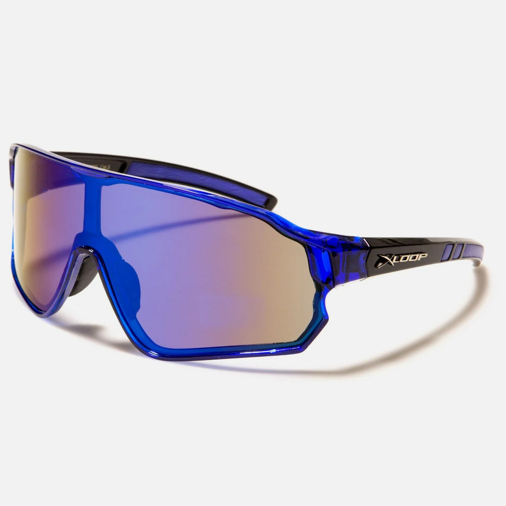X-Loop Shield Sunglasses black/blue - Shop-Tetuan