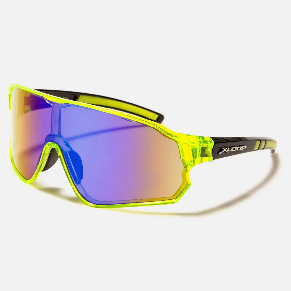 X-Loop Shield Sunglasses green/purple - Shop-Tetuan