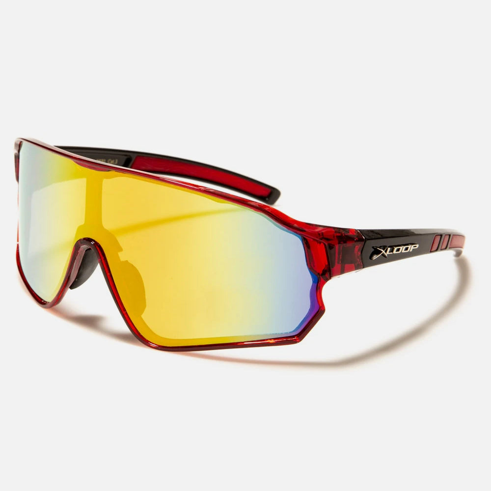 X-Loop Shield Sunglasses red/yellow - Shop-Tetuan