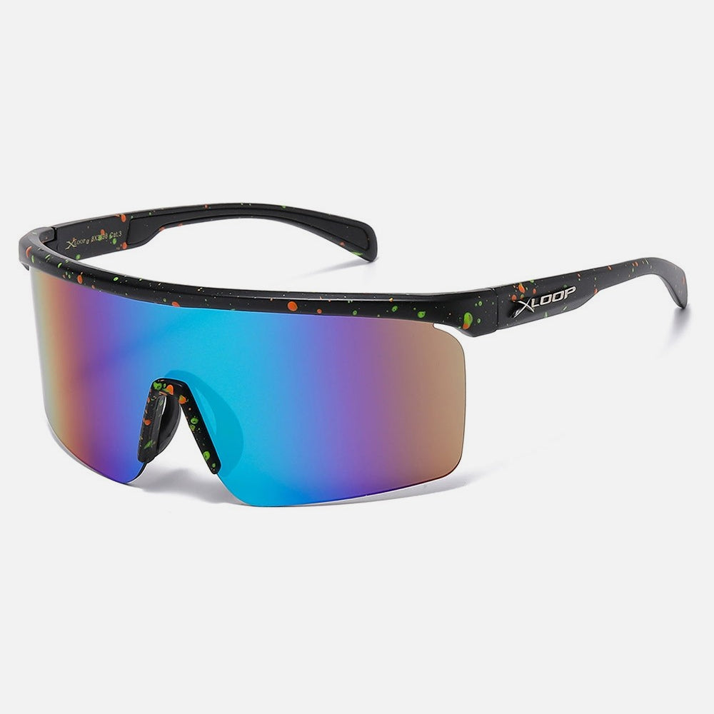 X-Loop Shield Wrap Around Sunglasses black/green/purple/yellow - Shop-Tetuan