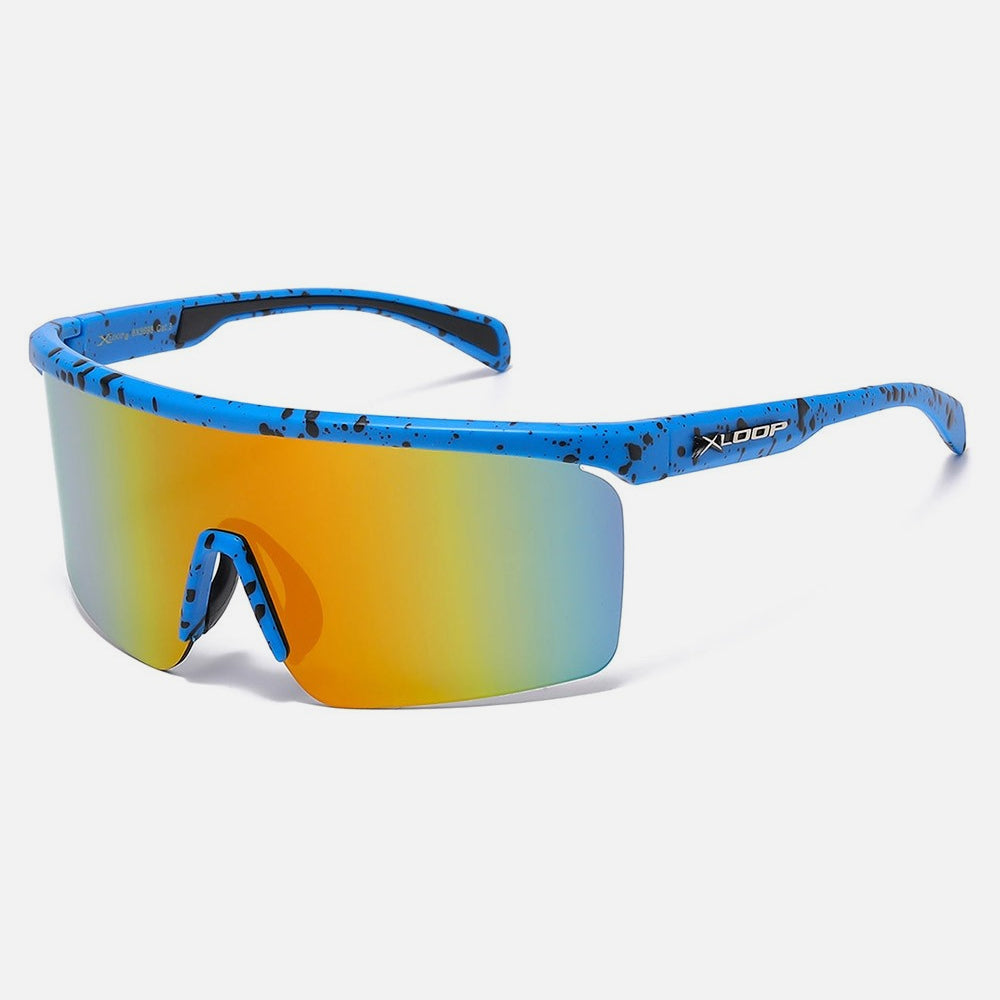 X-Loop Shield Wrap Around Sunglasses blue/black - Shop-Tetuan