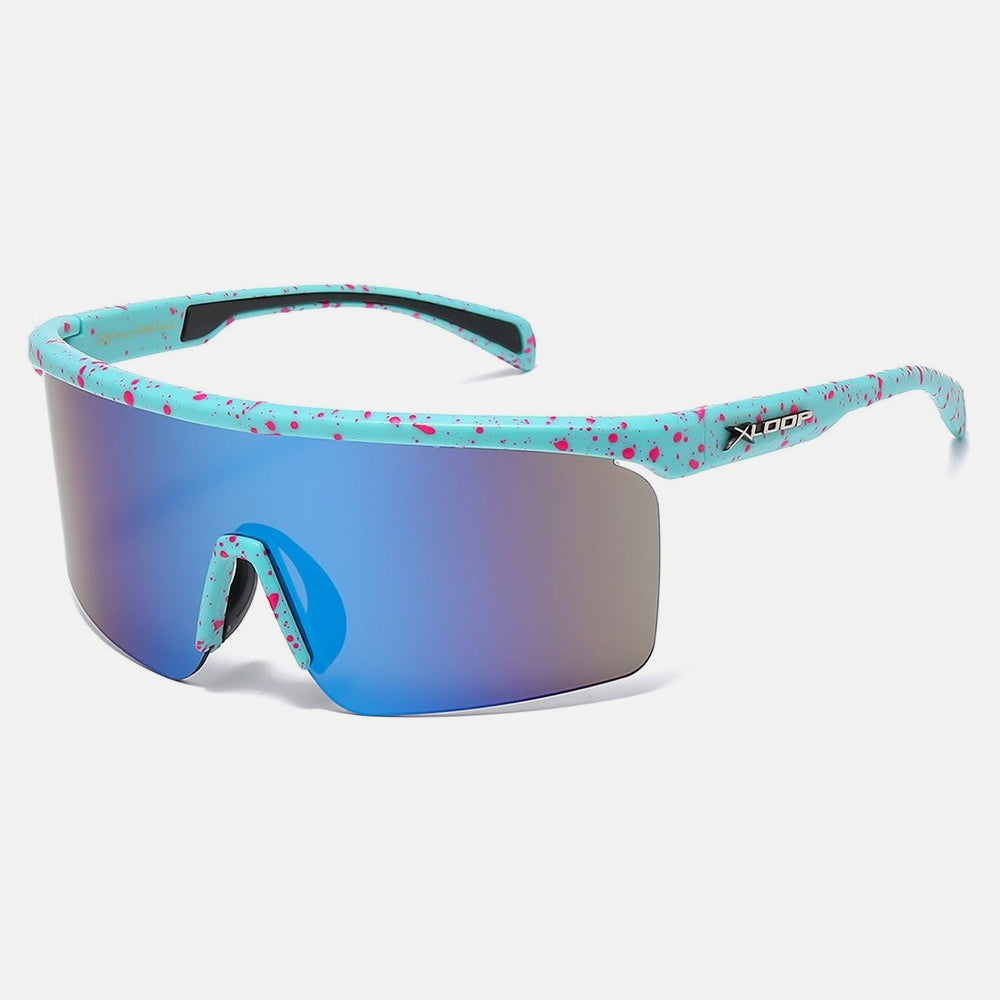 X-Loop Shield Wrap Around Sunglasses mint/blue - Shop-Tetuan