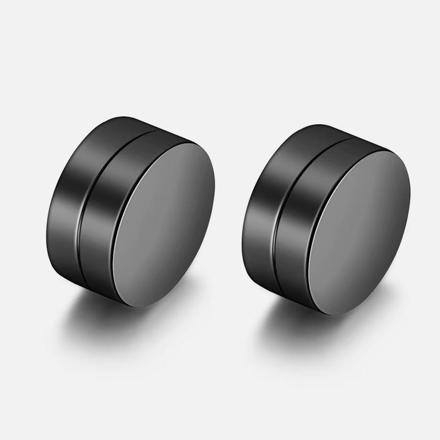 Magnetic Ear Stud Stainless Steel black