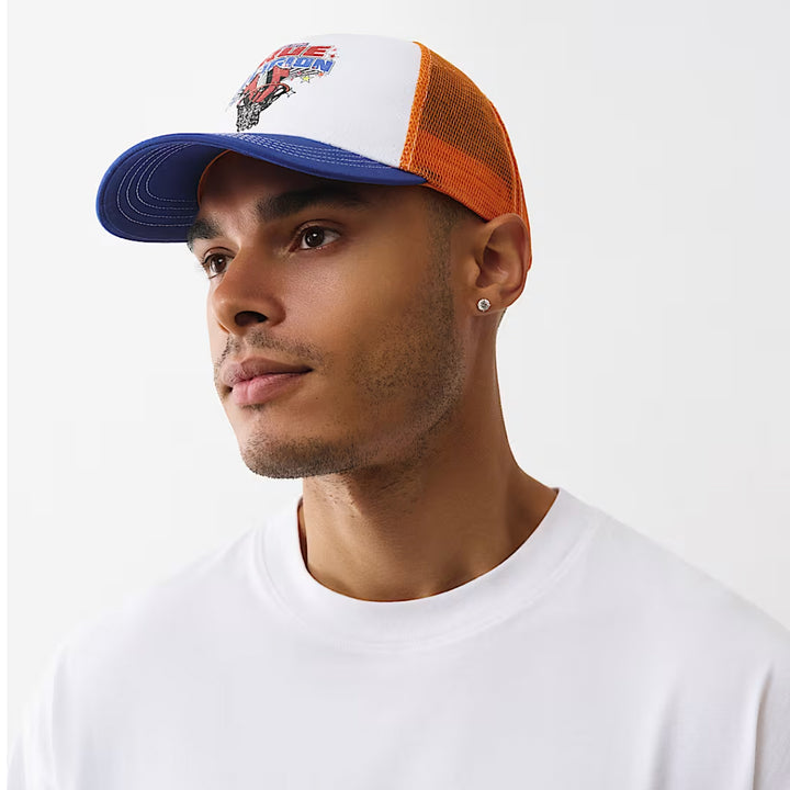 True Religion Horseshoe Dunk Trucker wht/royal/orange - Shop-Tetuan
