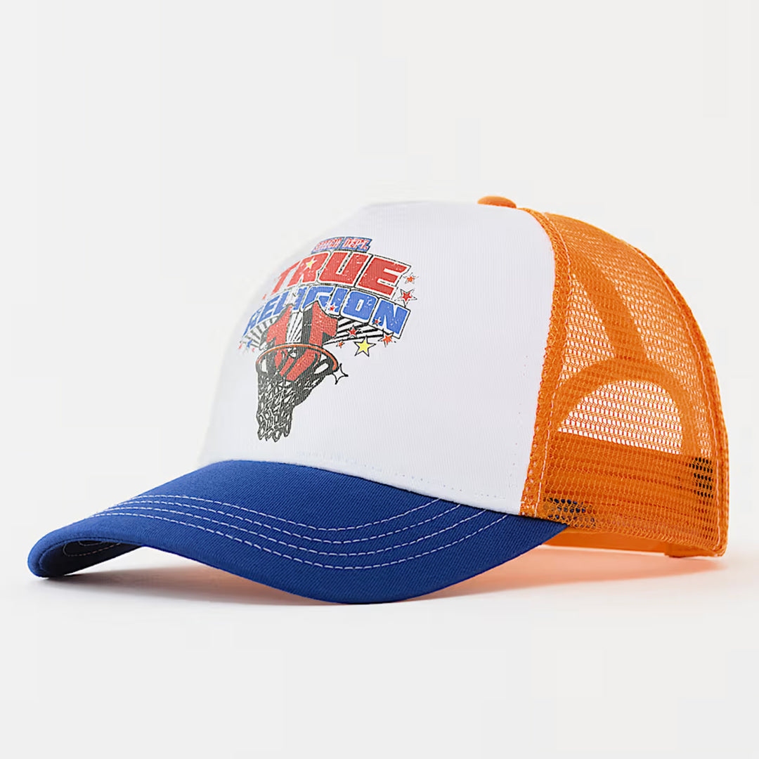 True Religion Horseshoe Dunk Trucker wht/royal/orange - Shop-Tetuan