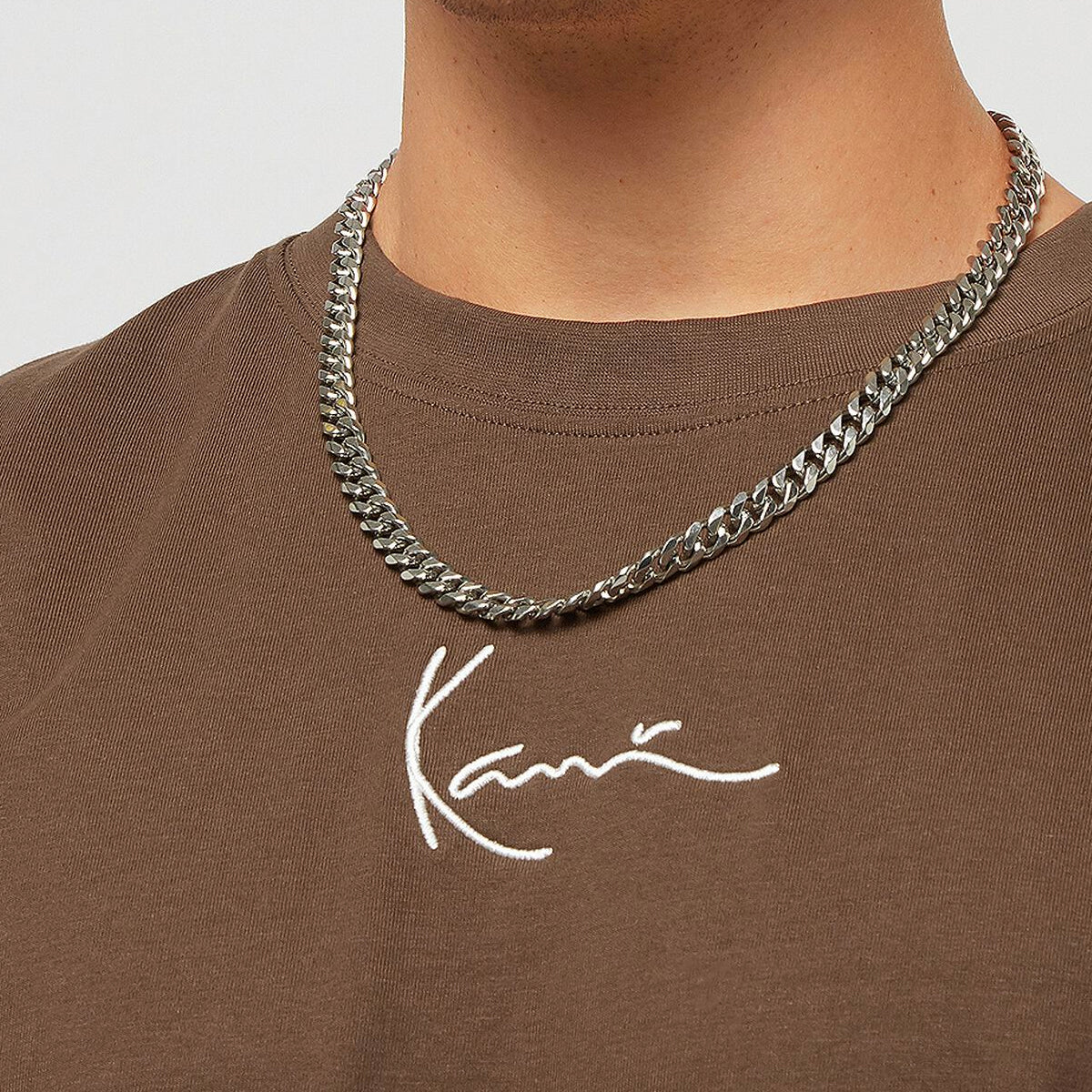 Karl Kani Small Signature Essential tee dark brown - Shop-Tetuan