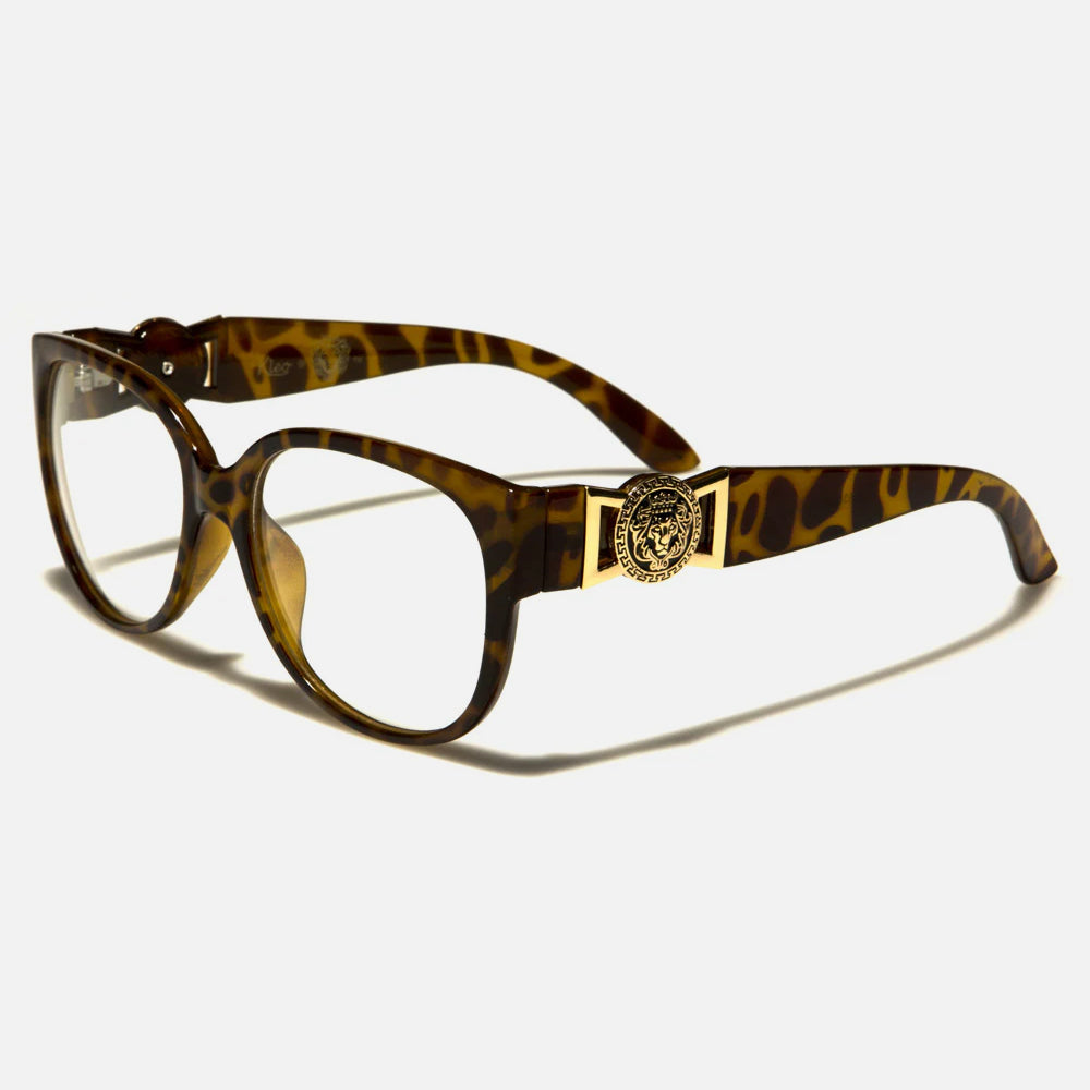 Kleo Round Classic Clear-Lens Sunglasses animal - Shop-Tetuan