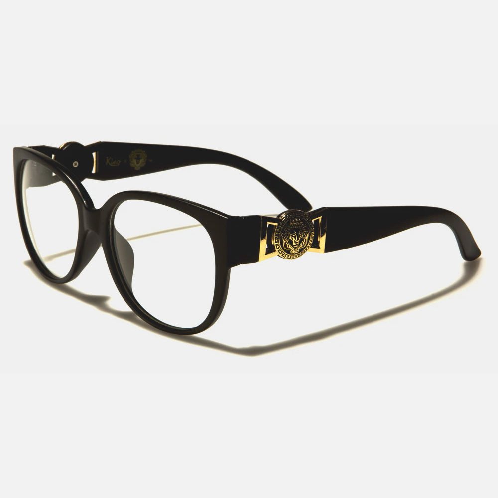 Kleo Round Classic Clear-Lens Sunglasses matt black - Shop-Tetuan
