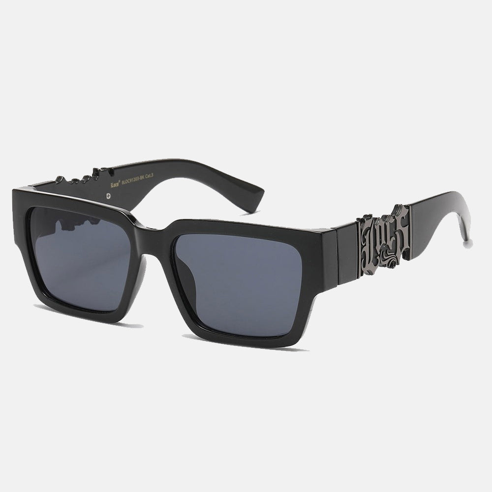 Locs Rectangle Sunglasses black/black - Shop-Tetuan