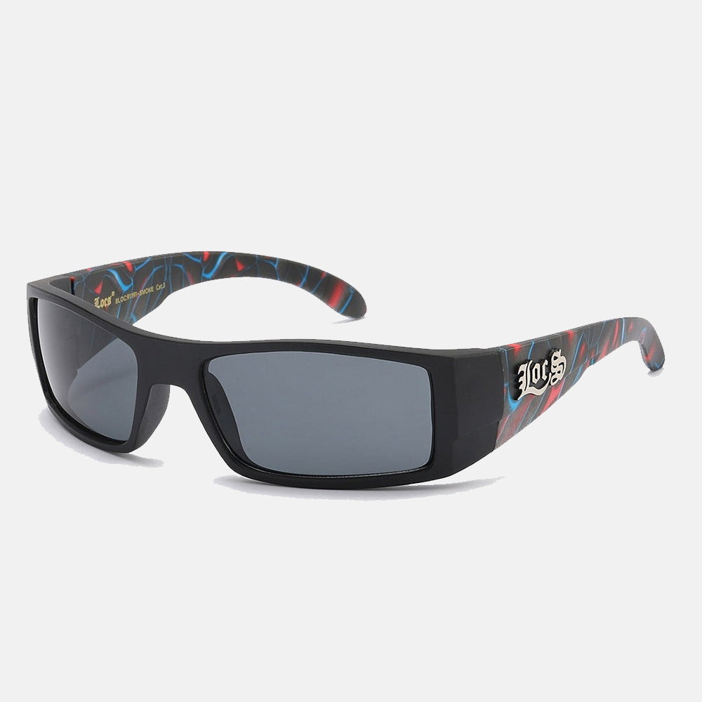 Locs Smoke Print Sunglasses black3 - Shop-Tetuan