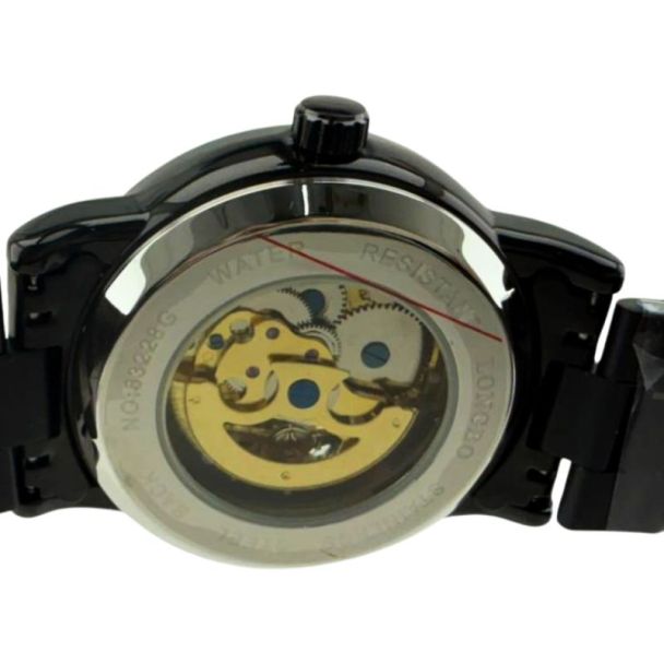 Longbo Automatic Watch with Metal Bracelet Metal Gun D1 black - Shop-Tetuan