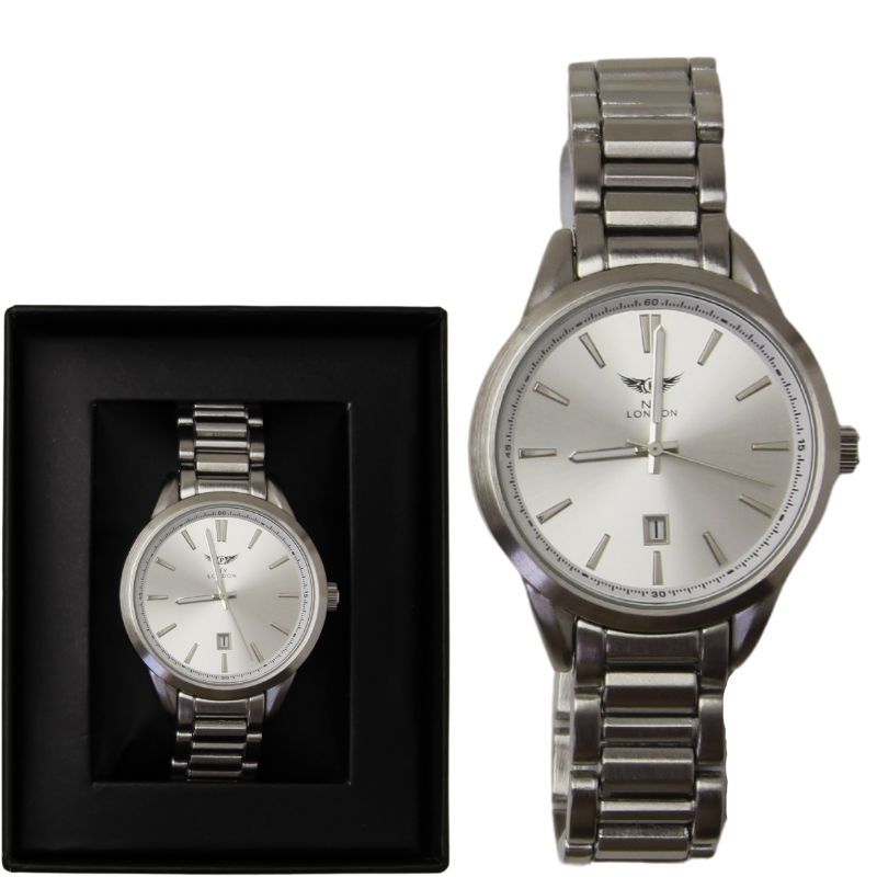 NY London Two Tone Metal Bracelet Watch silver - Shop-Tetuan