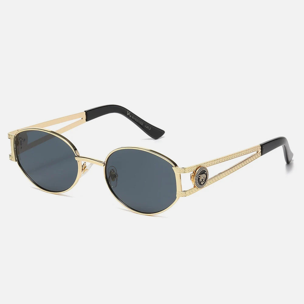VG Round Sunglasses gold/black lens