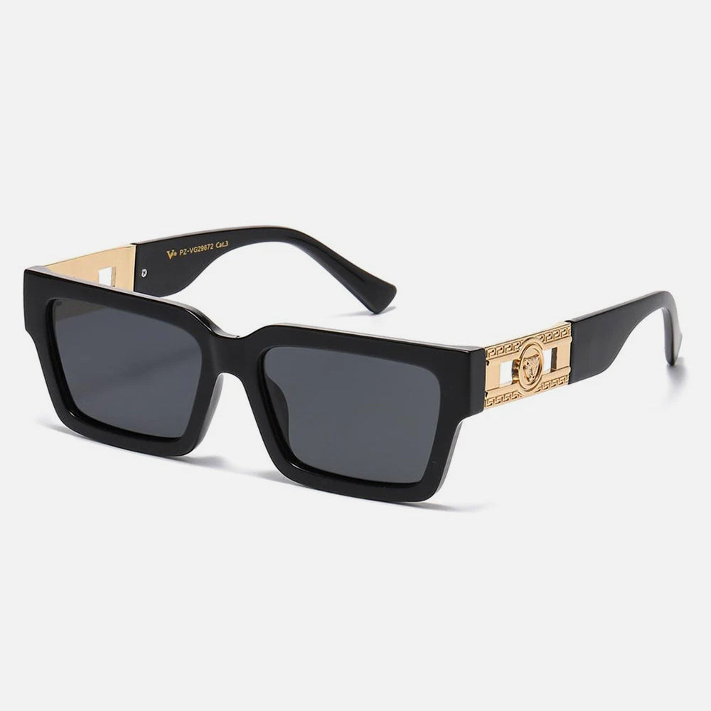 VG Rectangle Polarized Sunglasses black dark lens