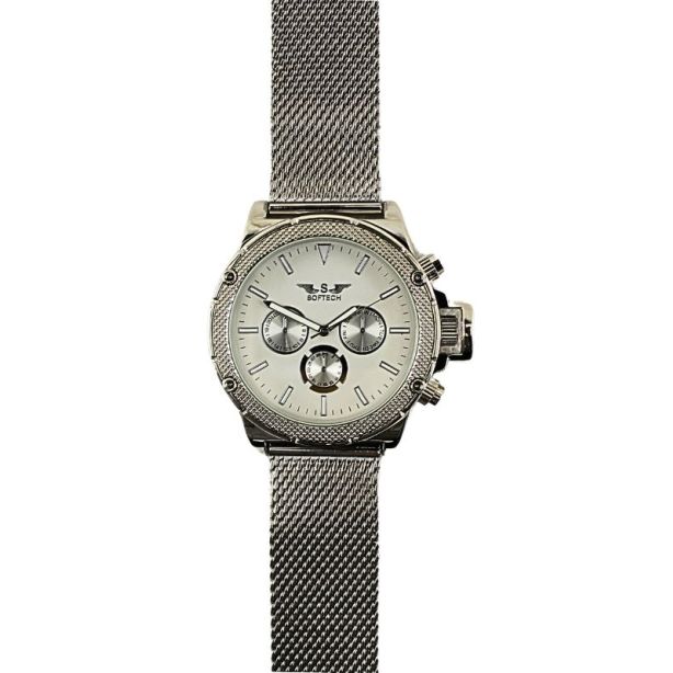Softech Round Mesh Bracelet Watch silver/silver - Shop-Tetuan