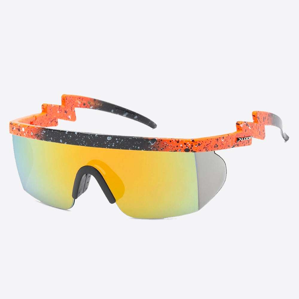 X-Loop Shield Zigzag Sunglasses orange/black - Shop-Tetuan