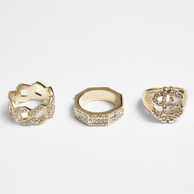 Urban Classics Dollar Ring 3-Pack gold - Shop-Tetuan