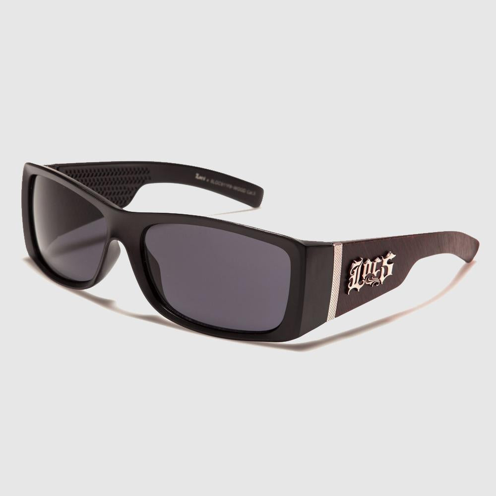 Locs Wood Print Sunglasses black/brown - Shop-Tetuan