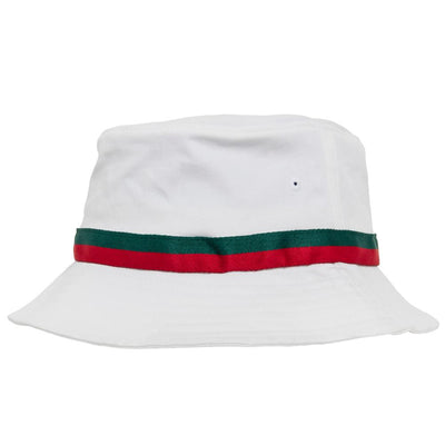 Flexfit Stripe Bucket hat white/firered/green - Shop-Tetuan