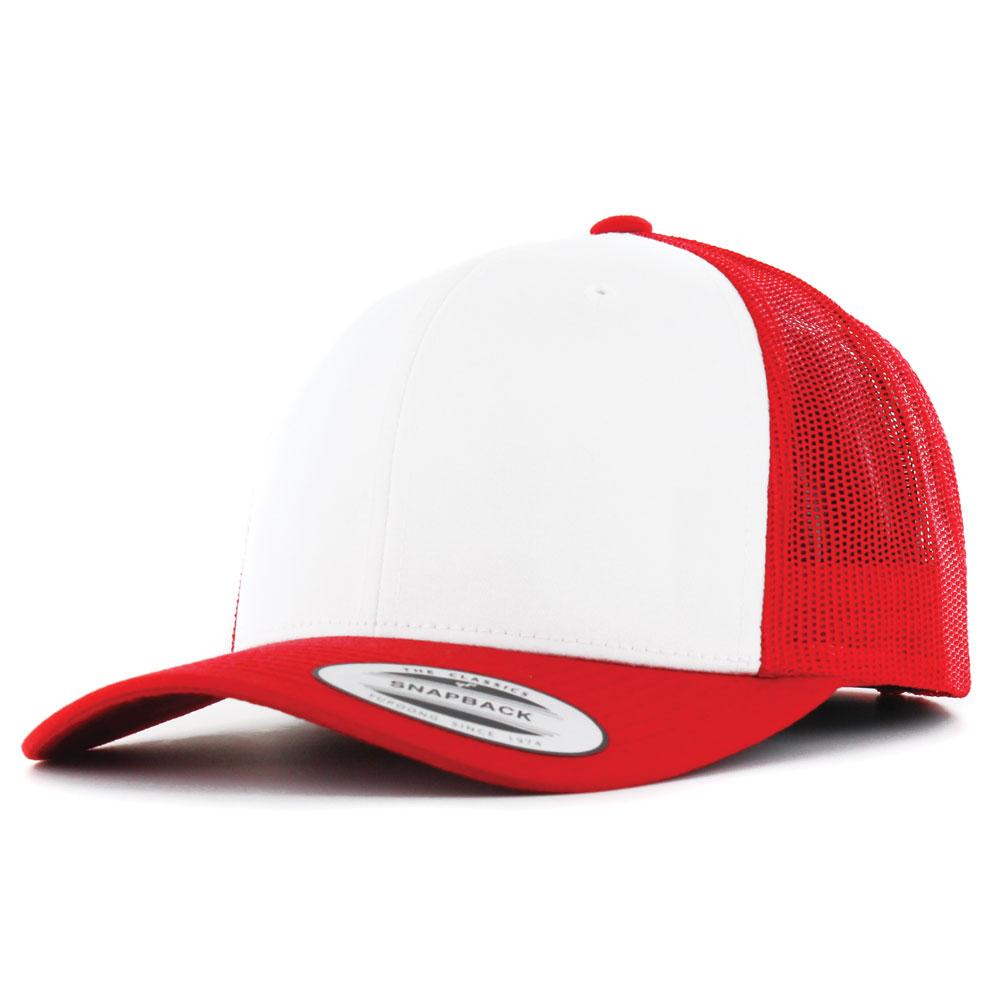 The Classics Yupoong Retro Trucker Colored Front cap red/wht/red - Shop-Tetuan