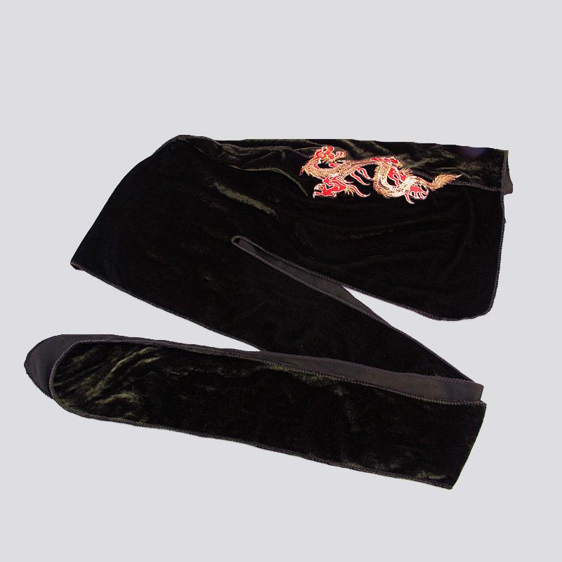 Du-Rag Dragon Design Long Tie Velvet black - Shop-Tetuan