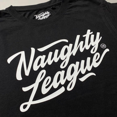 Naughty League Branded Logo tee black - Shop-Tetuan